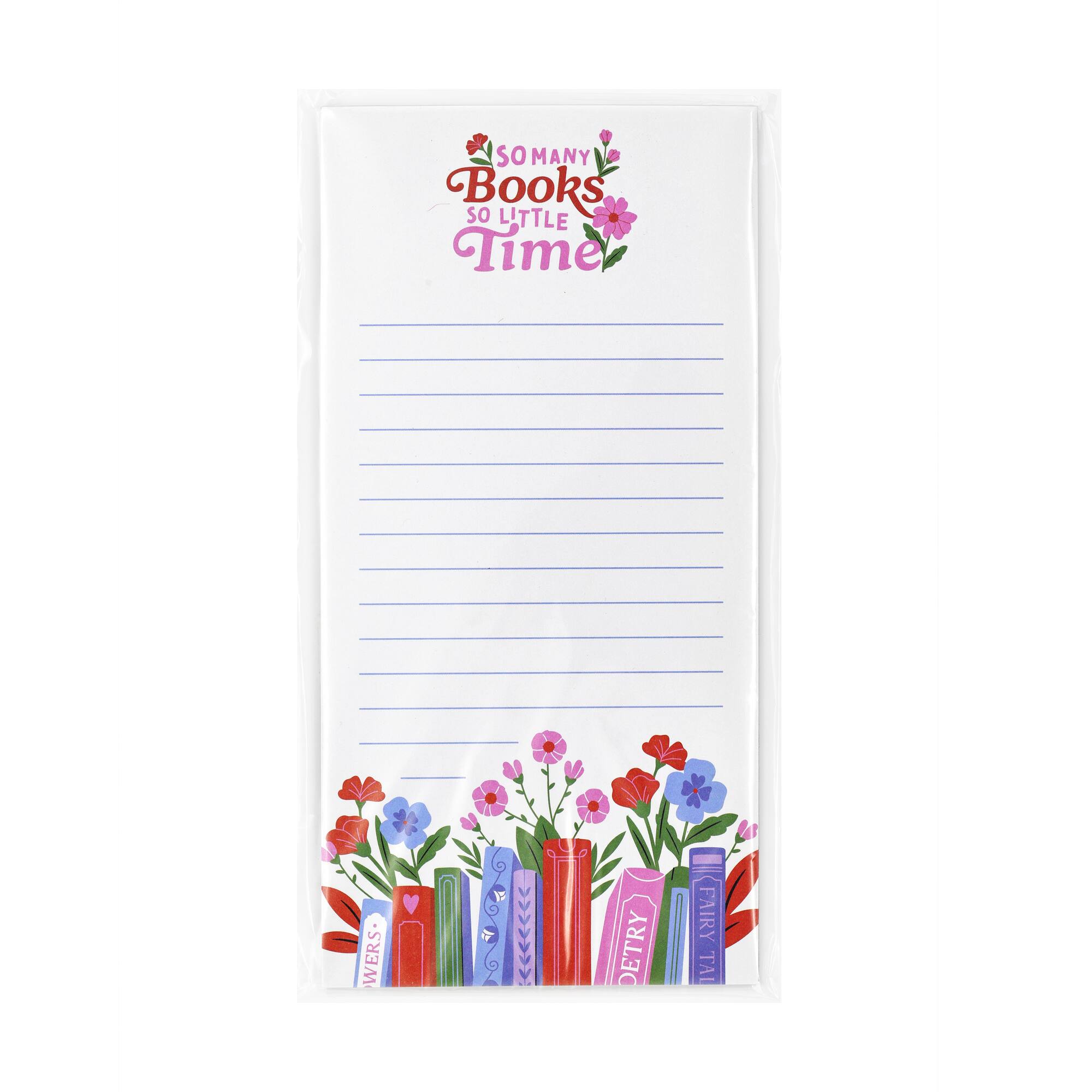 Assorted 4" x 8" Bookish Magnetic Notepad, 1pc. by Fab Finds